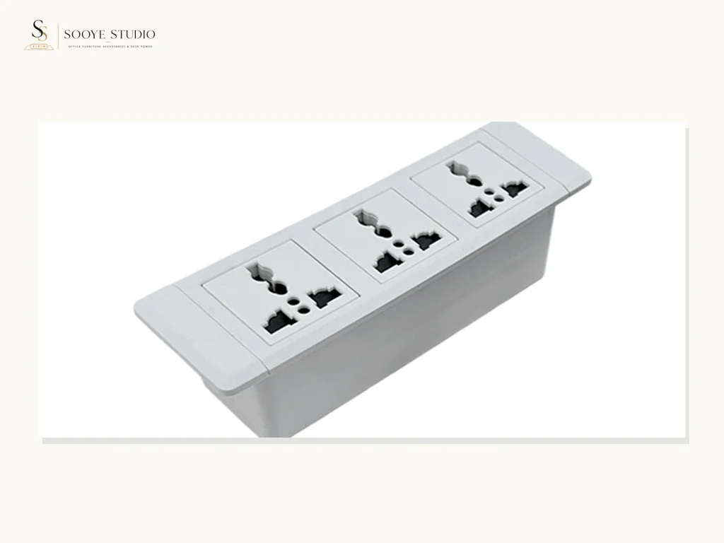 DP-16 Modular Recessed Desk Power Socket clean white-background product view