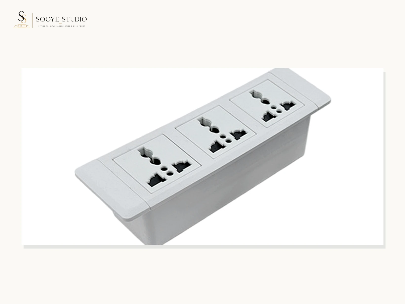 Modular Recessed Desk Power Socket - product reference view 1