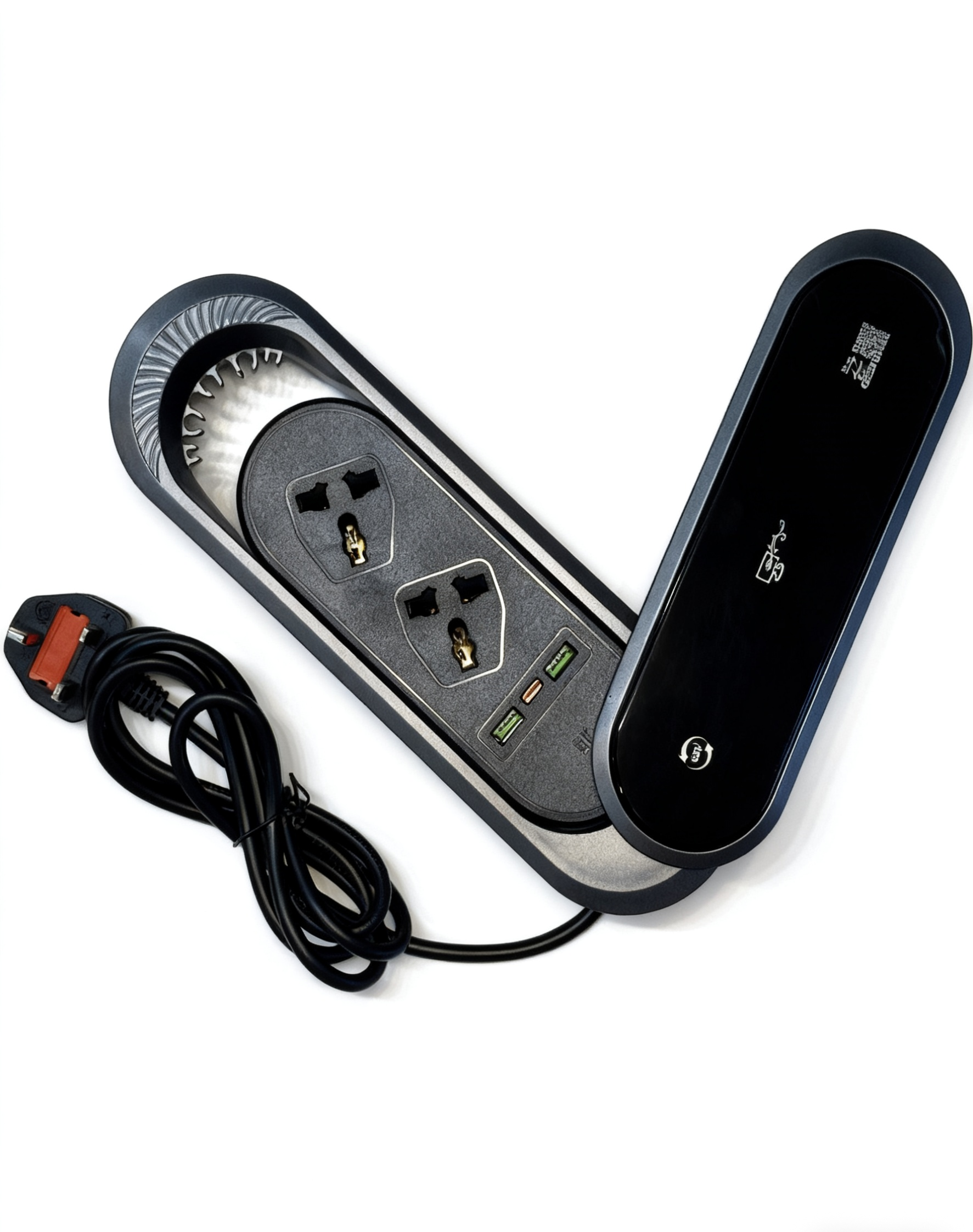 Sooye Studio flush mount desk power grommet with USB-C charging